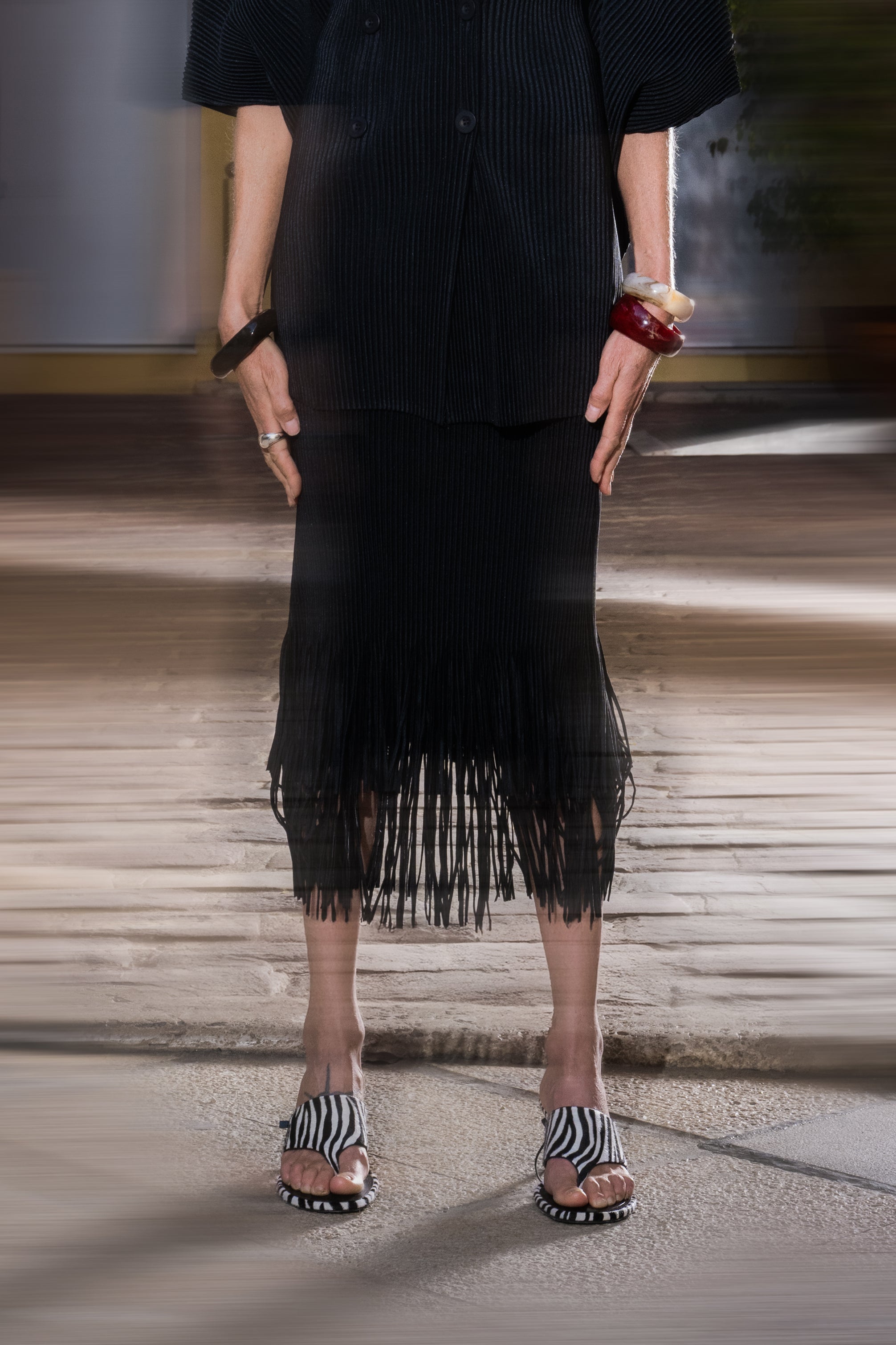 Linea fringe skirt